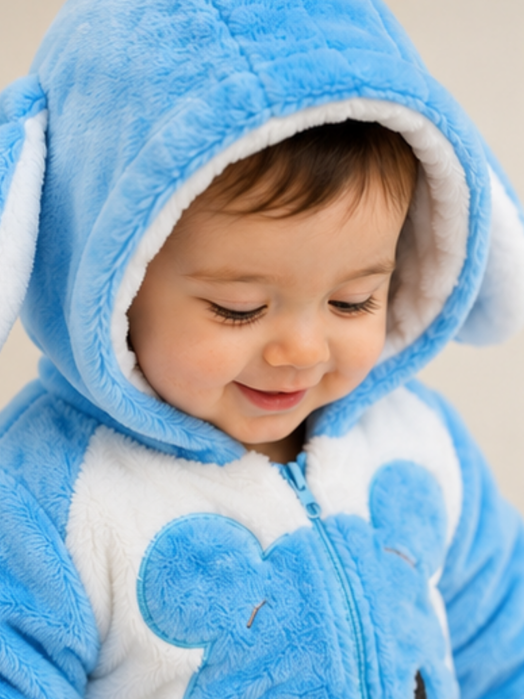 Character Fur Romper Blue