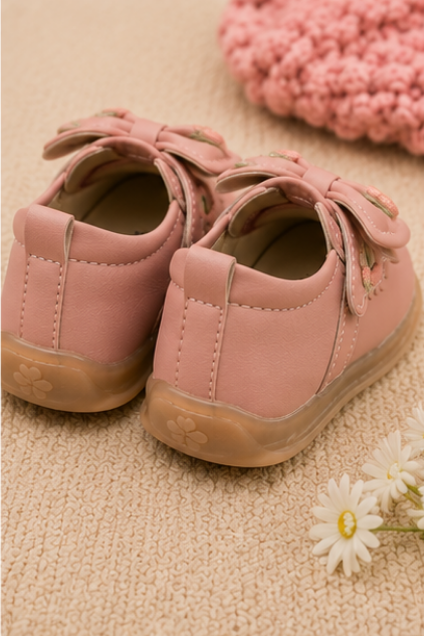 Girls’ Pink Bow Mary Jane Shoes