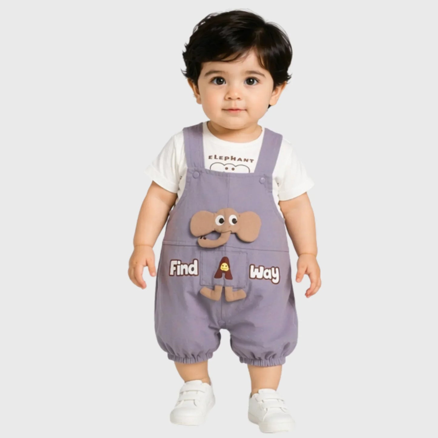 Baby "Find A Way Elephant" Romper Set