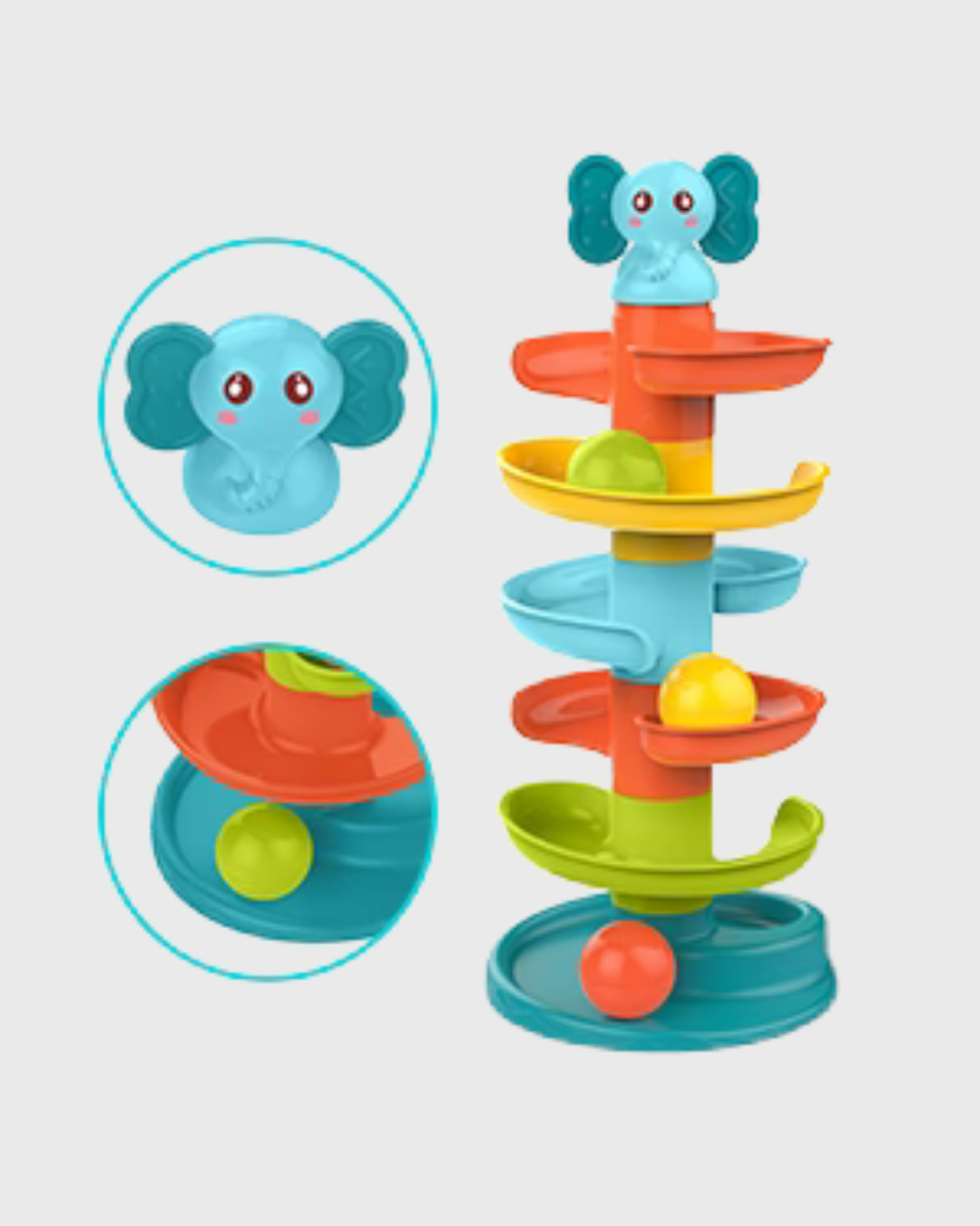 Baby Ball Drop Tower - Colourful Stacking Activity Toy