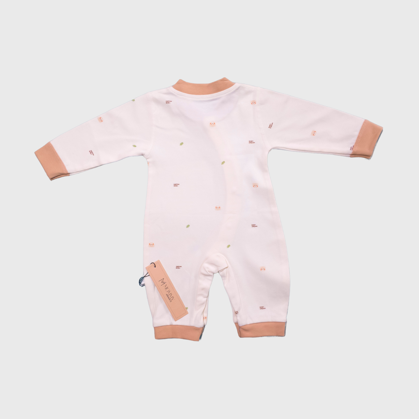 Beige & Brown Soft Cotton Baby Romper