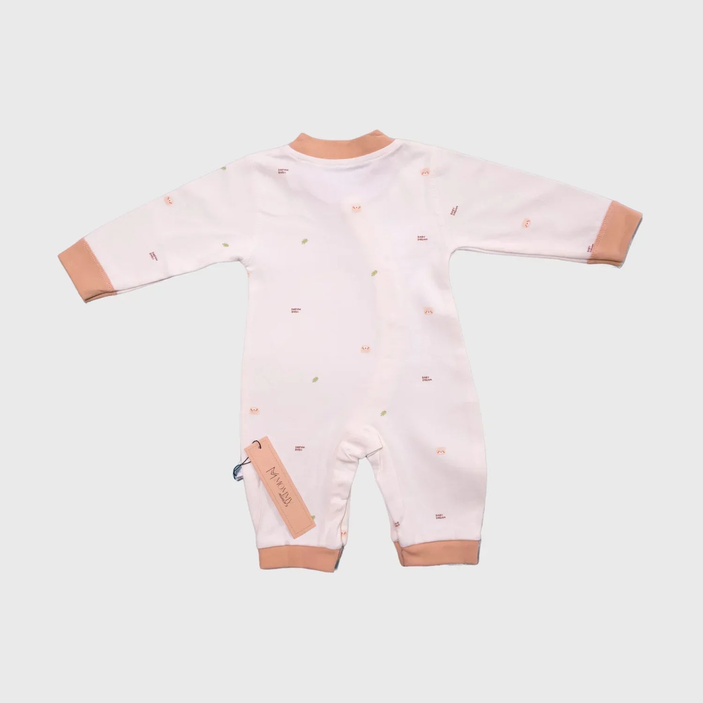 Beige & Brown Soft Cotton Baby Romper