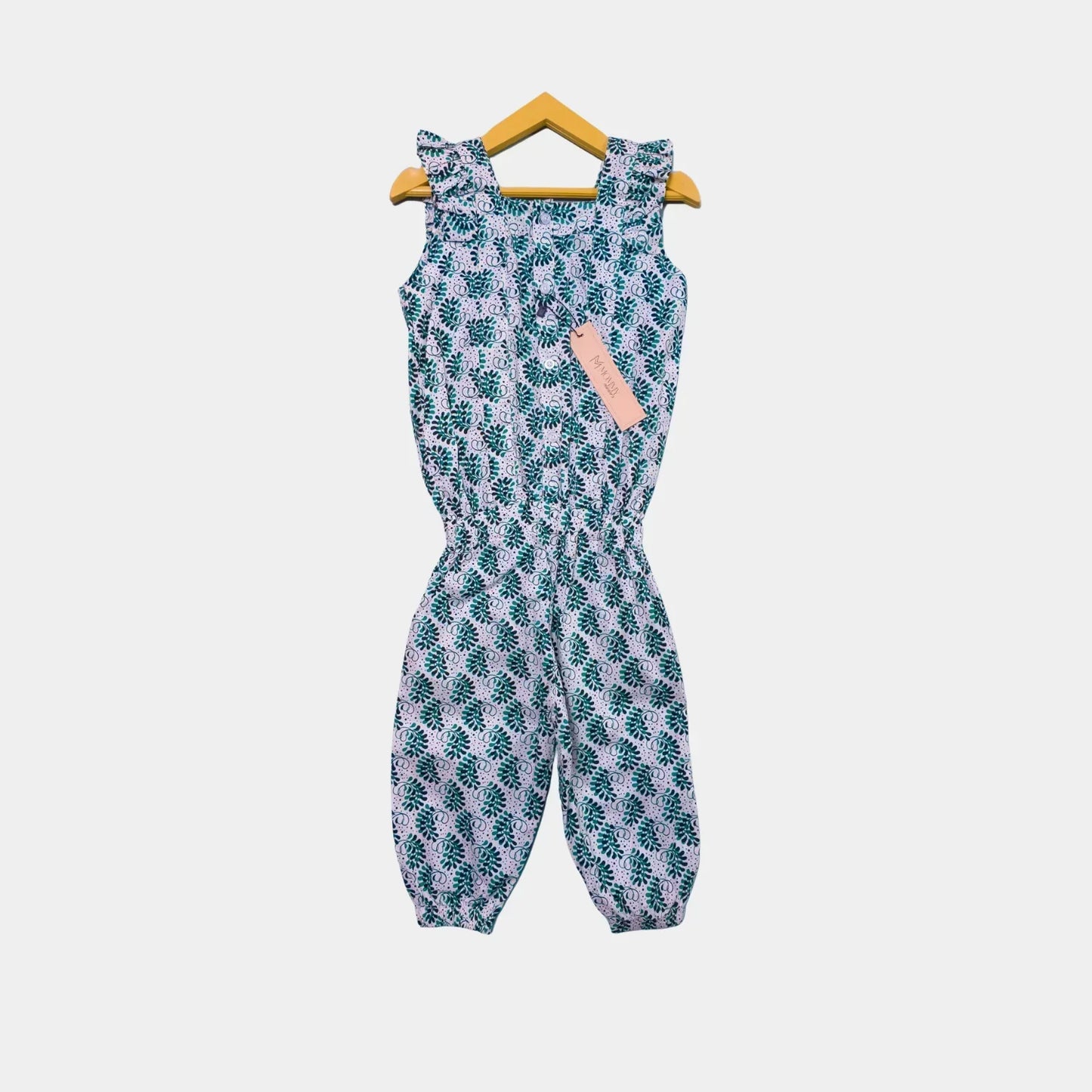 Jungle Bloom Ruffle Jumpsuit – Breezy All-in-One for Playful Days