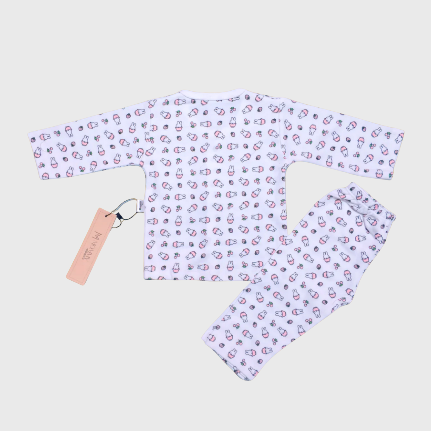 White-Soft Cotton Night Suit with Penguin print