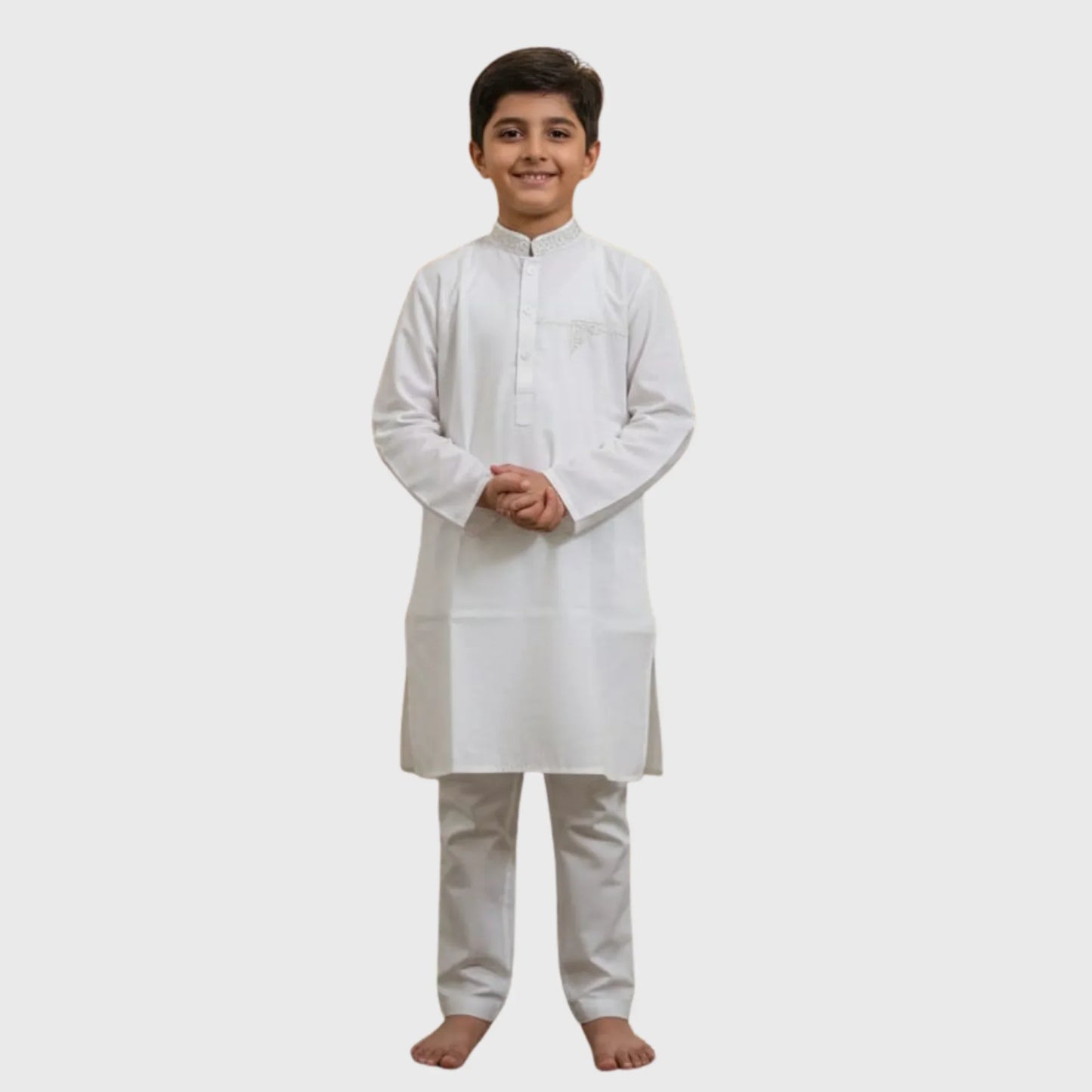 Boy’s Classic White Kurta Set