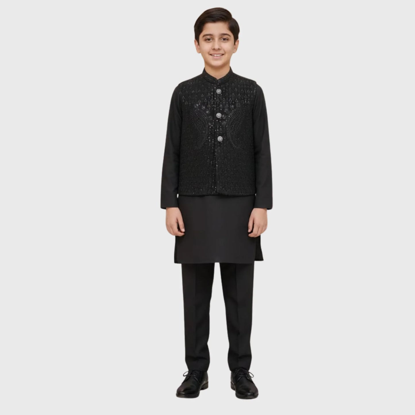 Boy’s Black Waistcoat Set
