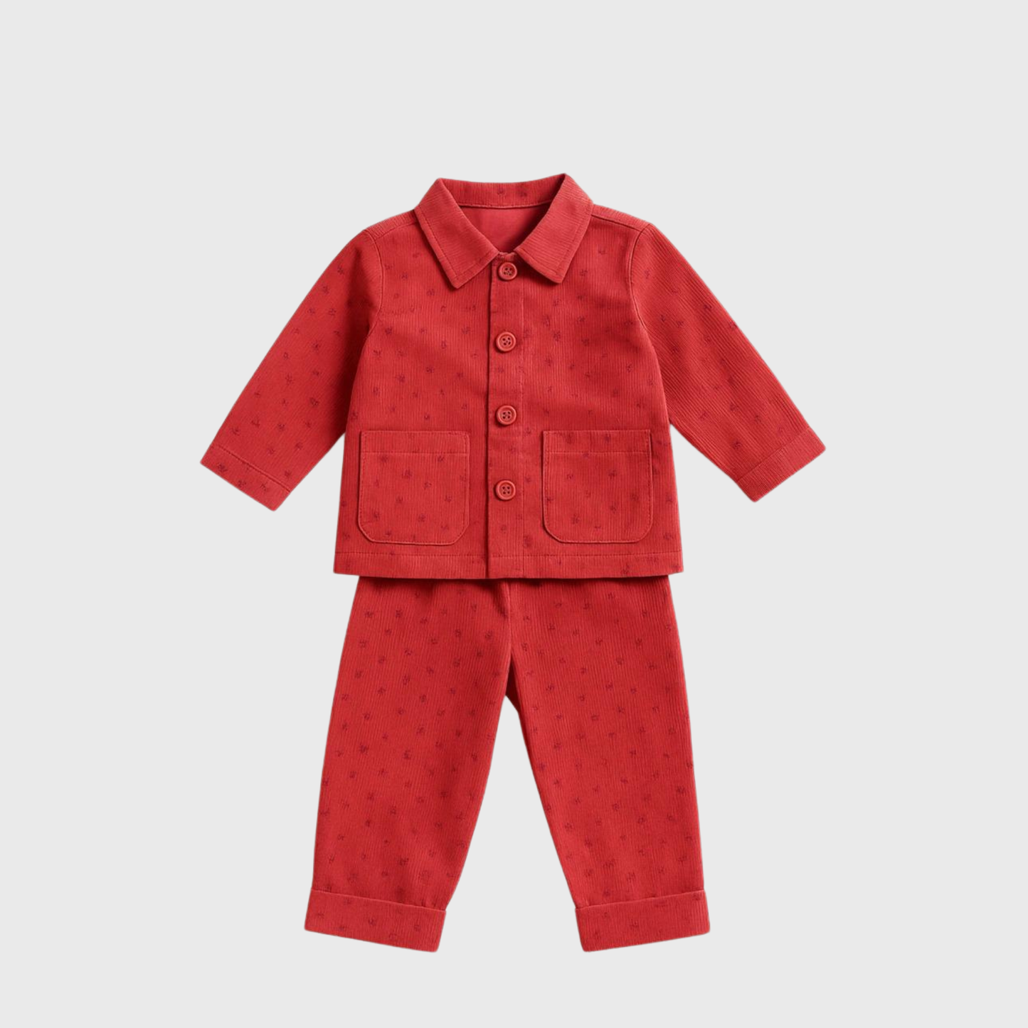 Girls Red Corduroy Suit Set 1-6 Years
