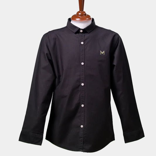 Black Button-Down Shirt | Ages 2-10 Years