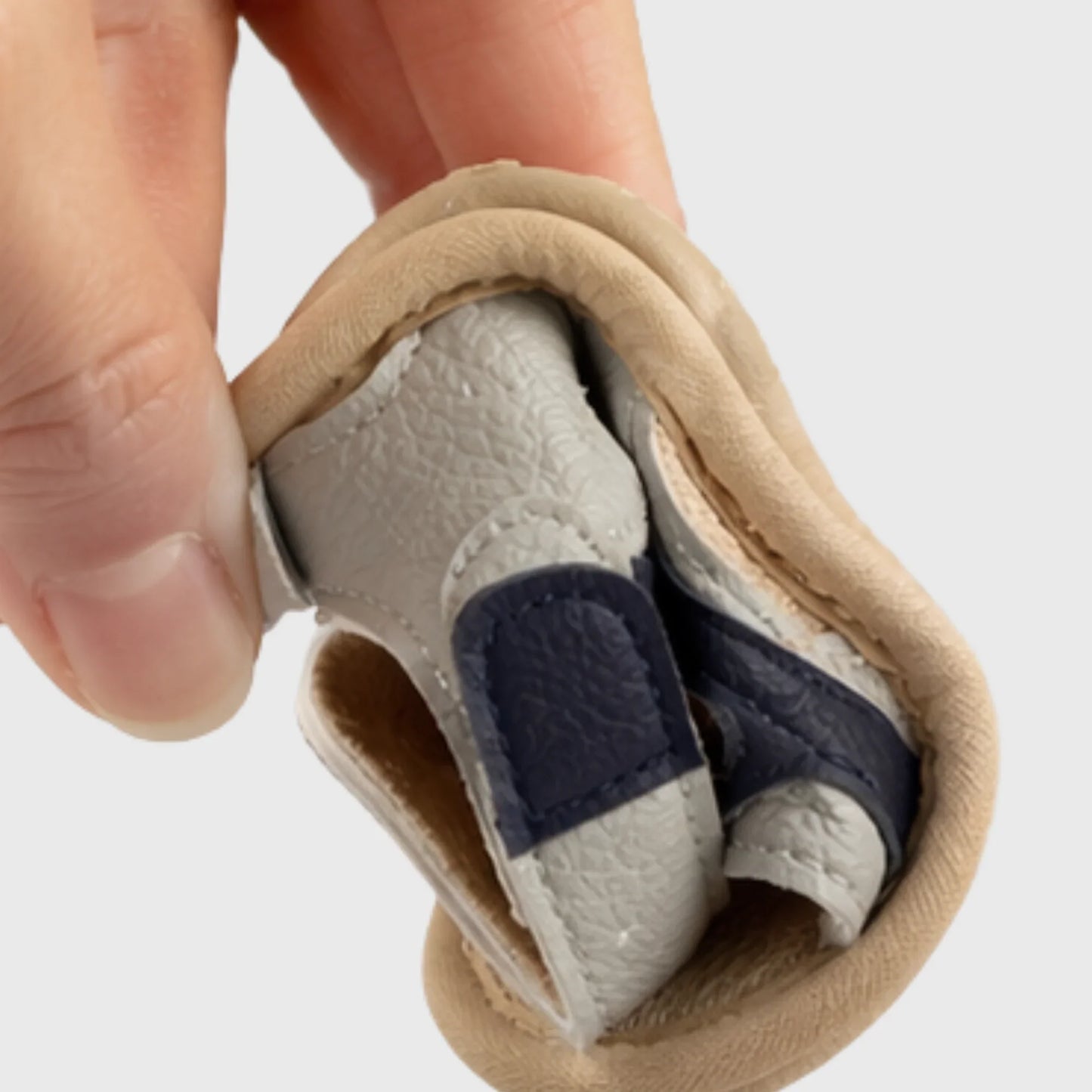 Baby Boy Gray & Navy Velcro Sandal
