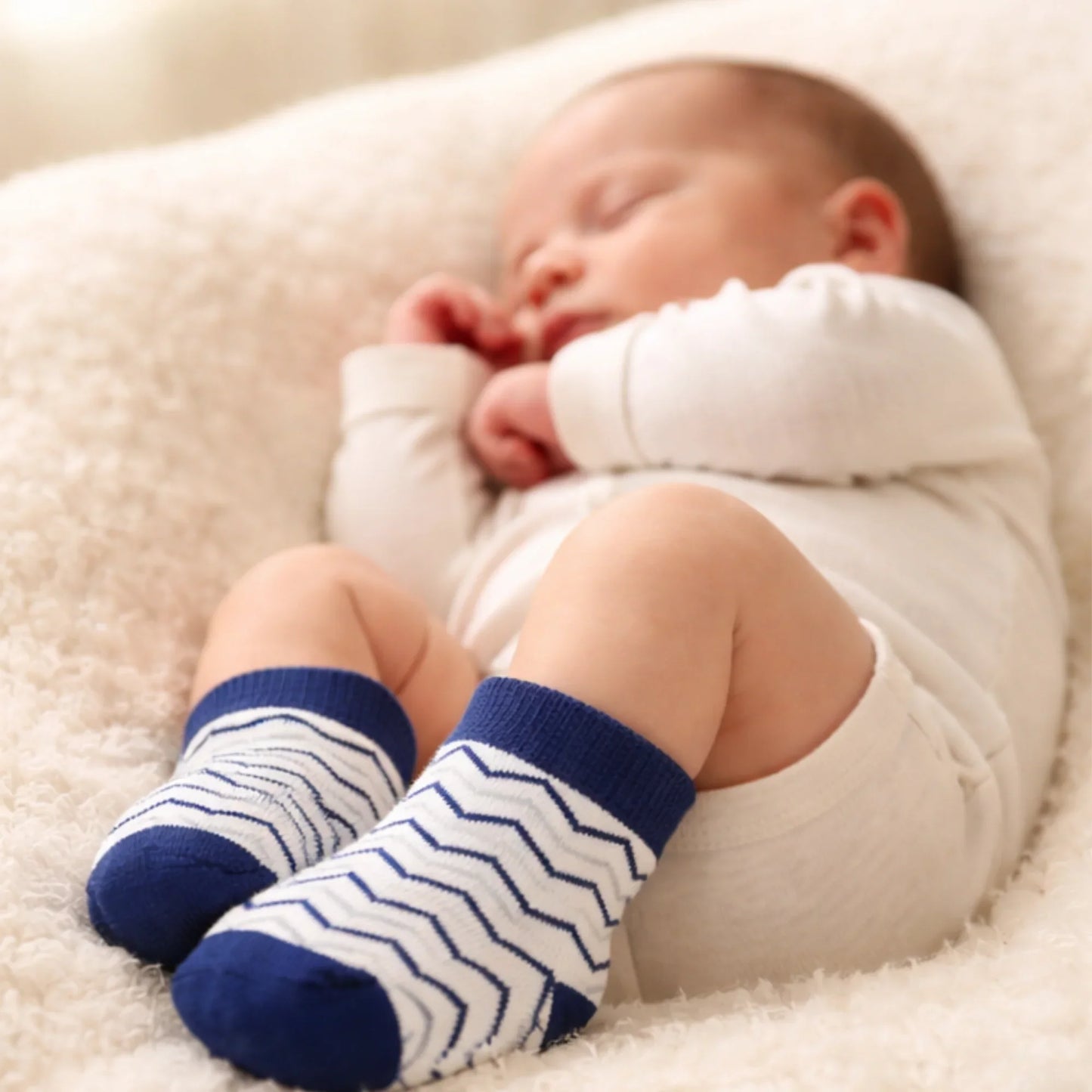Chevron Wave Baby Socks