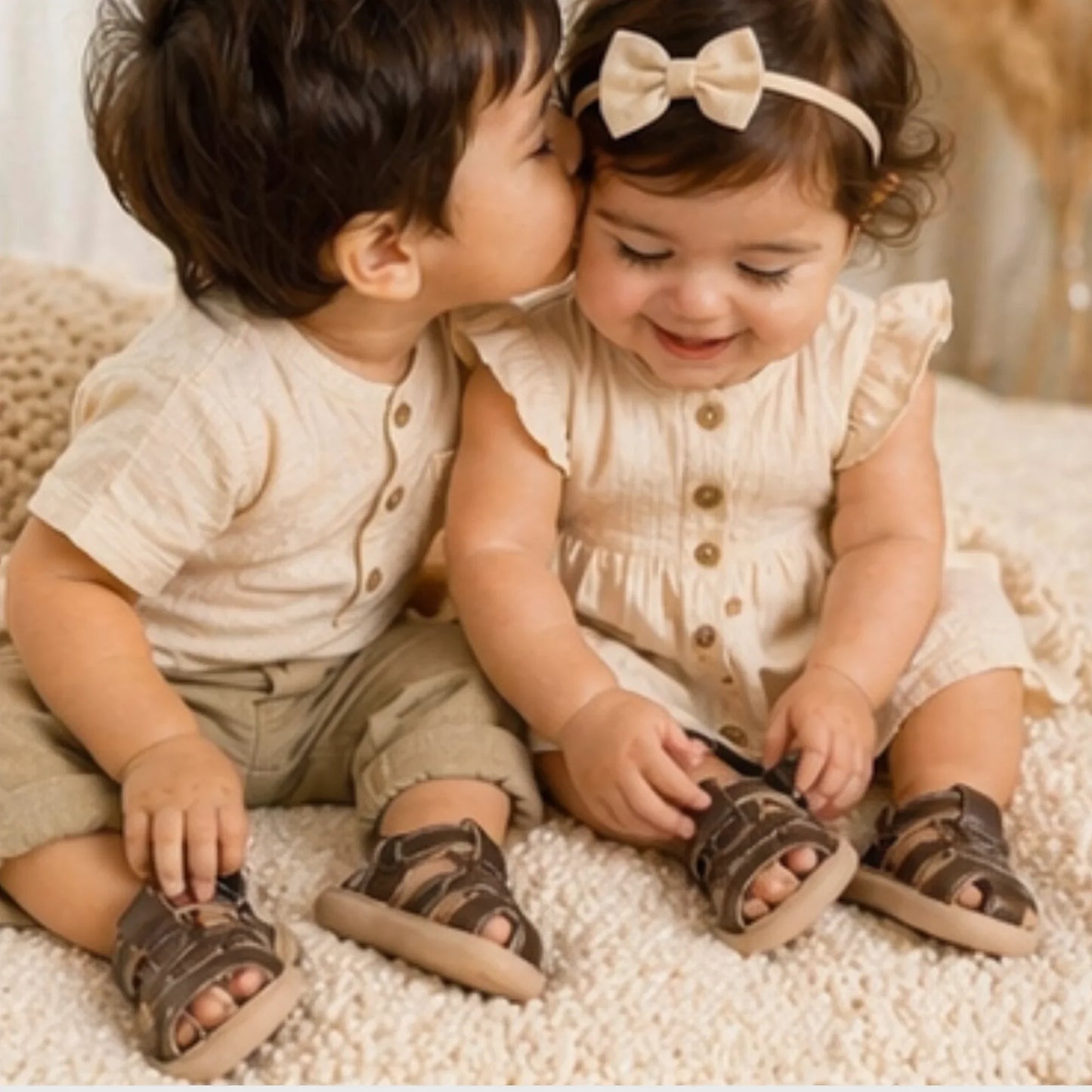 Baby Boy Brown Fisherman Sandal - Imported