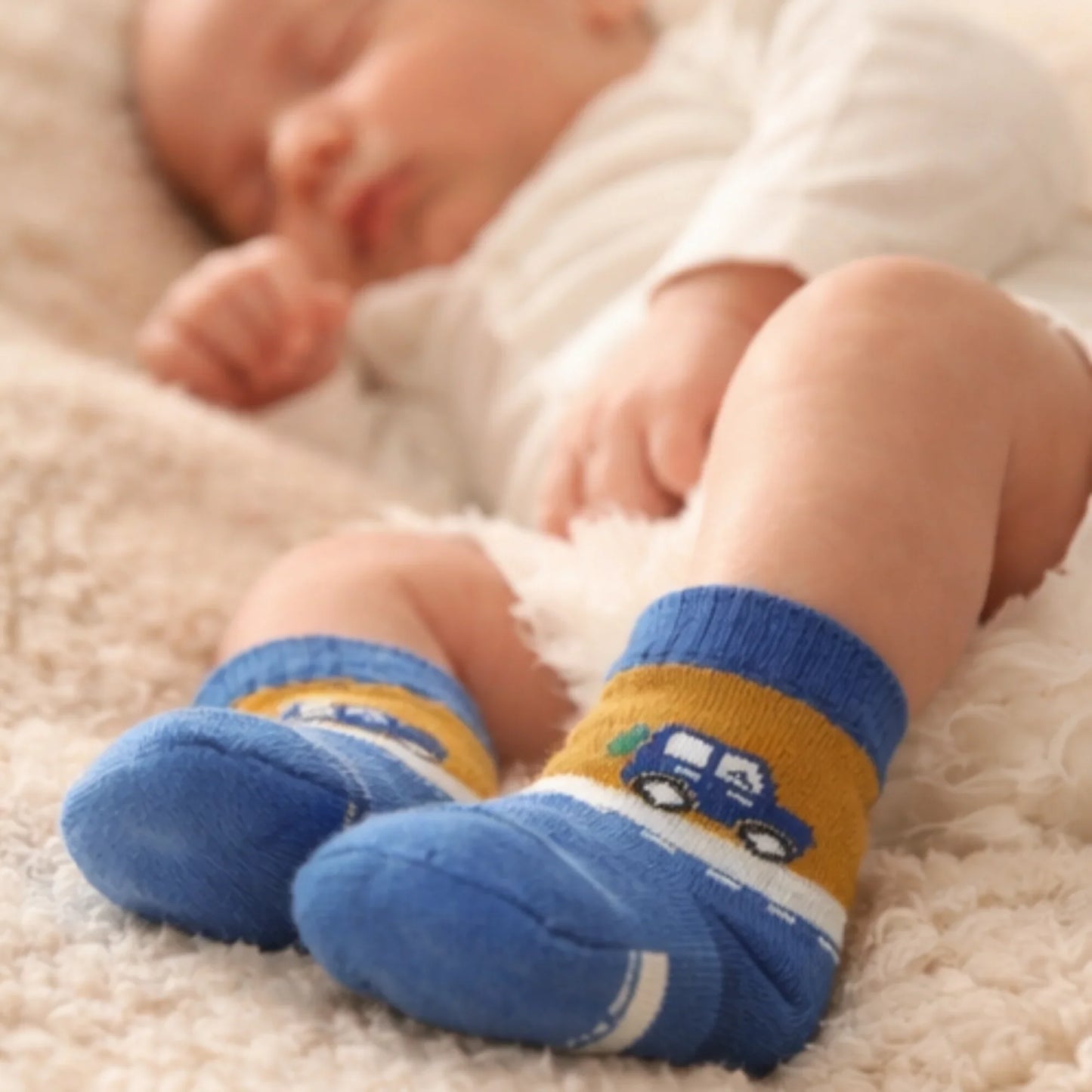 Truck Traffic Baby Socks