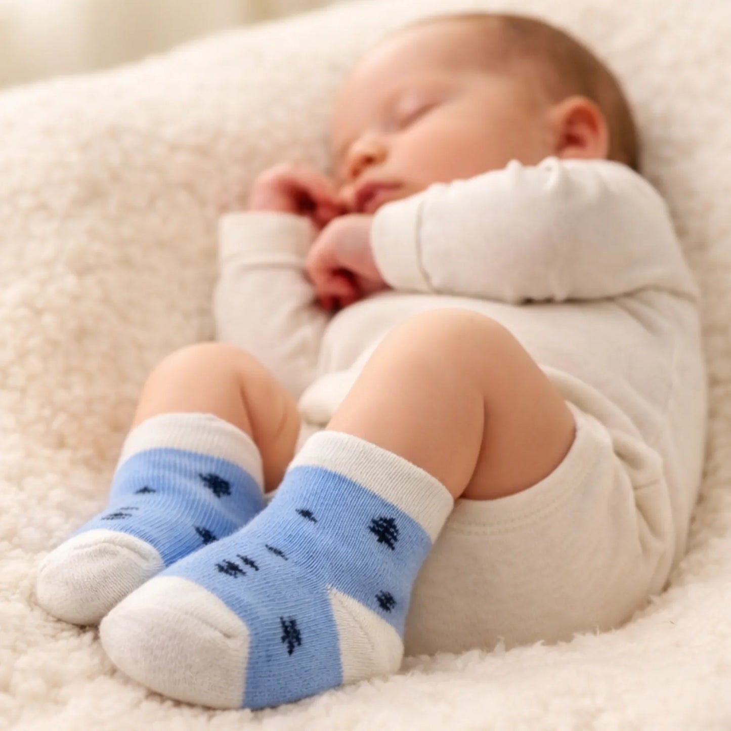 Winter Forest Baby Socks