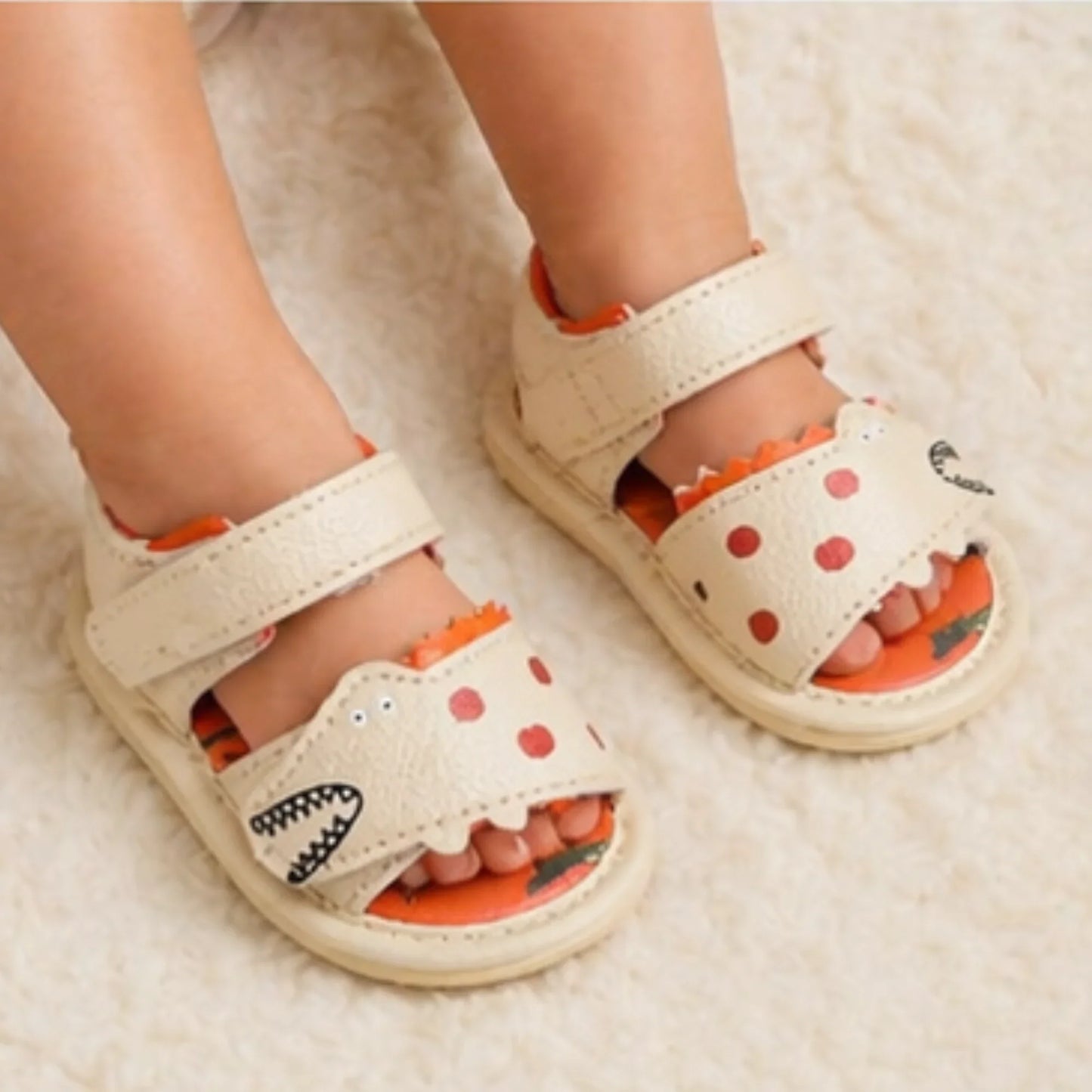 Baby Boy Dinosaur Sandal – Beige