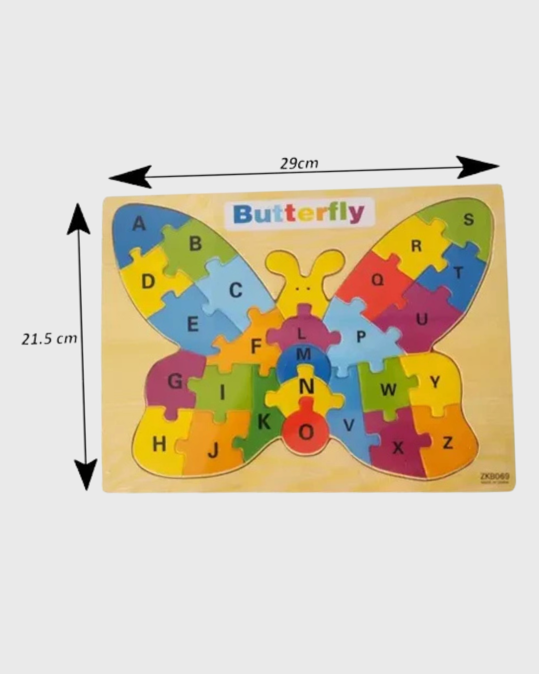 Butterfly Alphabet Puzzle - Wooden Educational Jigsaw for Kids