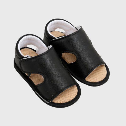 Baby Boy Black Imported Open-Toe Sandal