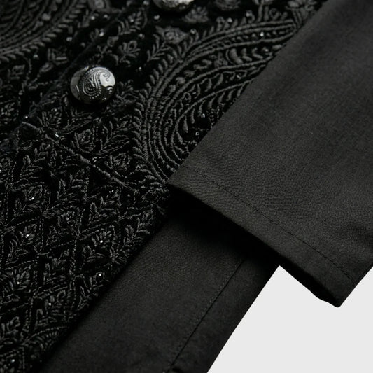 Boy’s Black Waistcoat Set