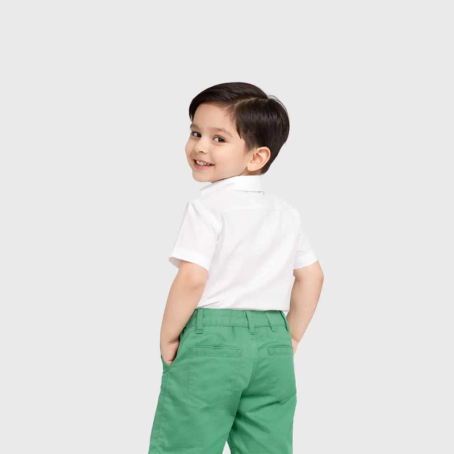 Boys Green Chino Shorts