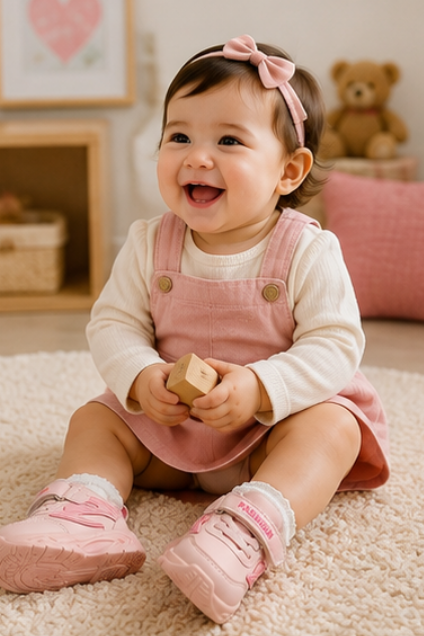 Girls’ Pink Sporty Sneakers