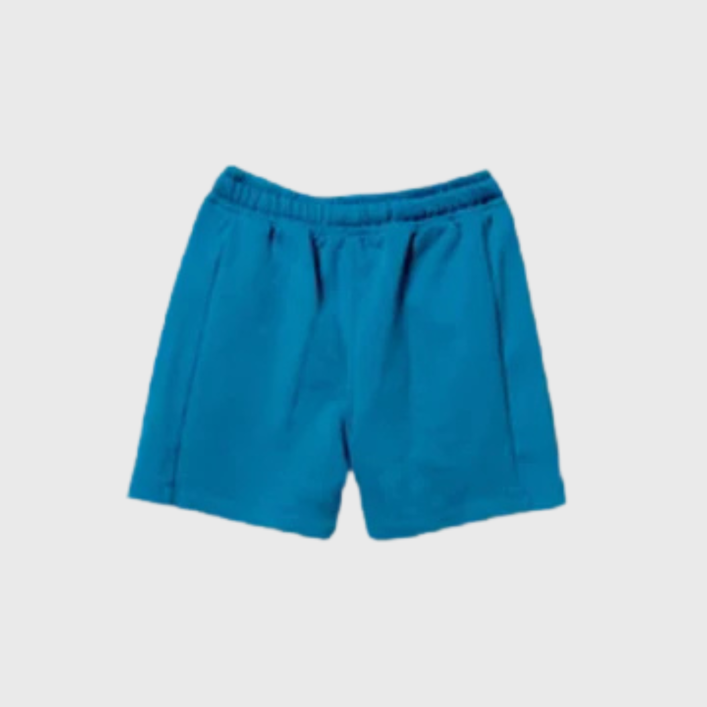 Blue Fleece Shorts with Ribbed Panels | 2-14 YRS