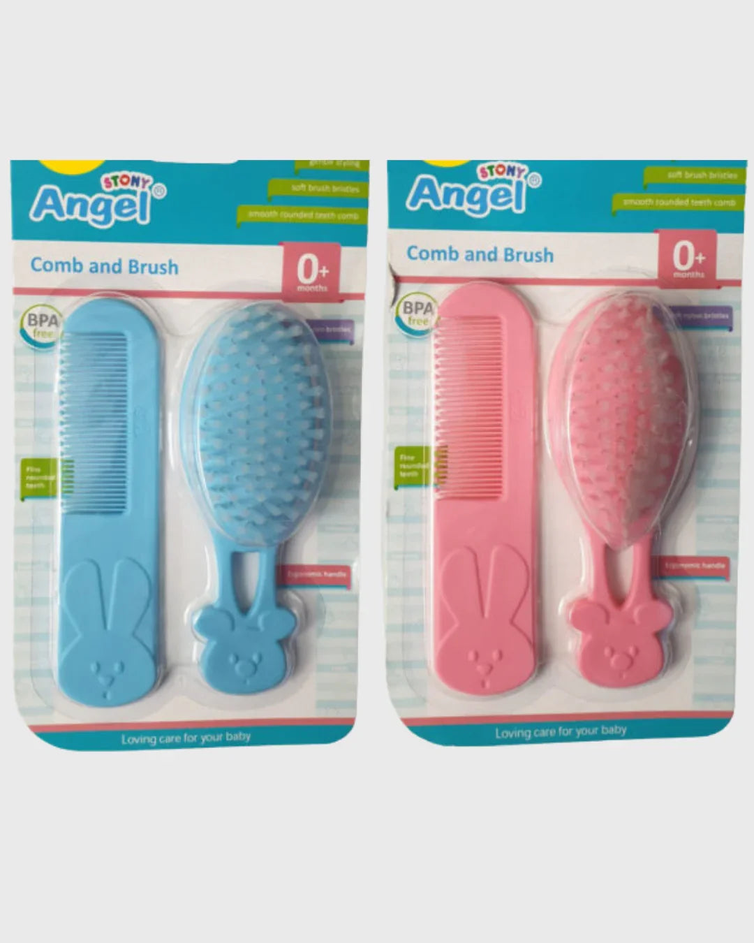 Stony Angel Baby Comb and Brush Set - 0+ Months
