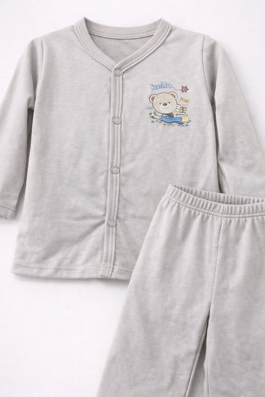 Infant Grey Bear Cardigan Set