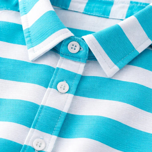 Blue and White Button-Down Shirt | (6-14YRS)