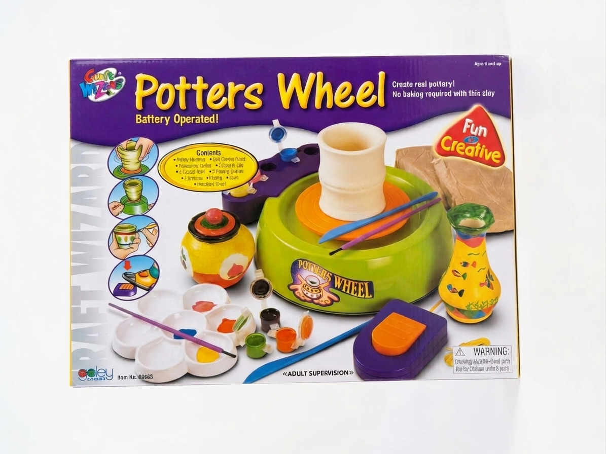 Craft Wizard Battery-Operated Potters Wheel Pottery Kit (Ages 8+)