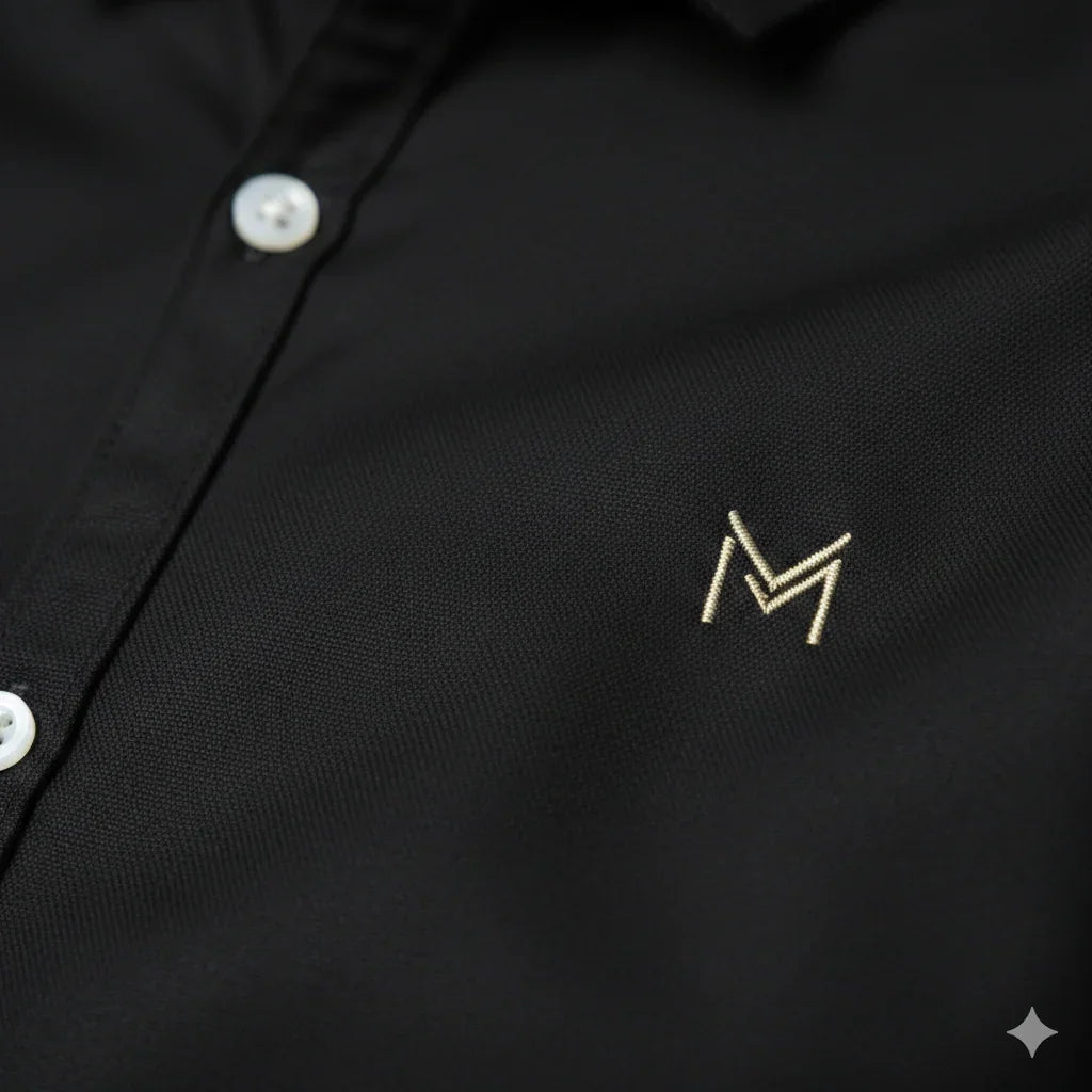 Black Button-Down Shirt | Ages 2-10 Years