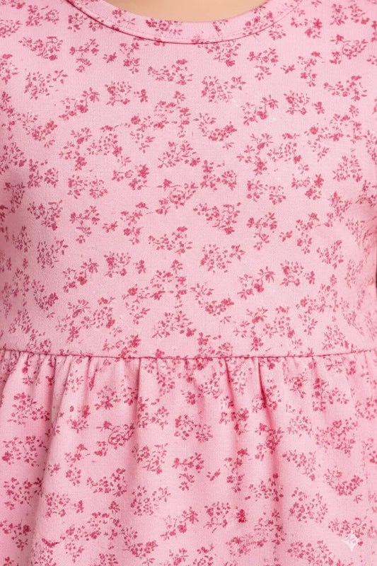 Pink Frock For Girls | (12M-6YRS)