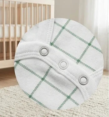 Green Windowpane Grid Bodysuit