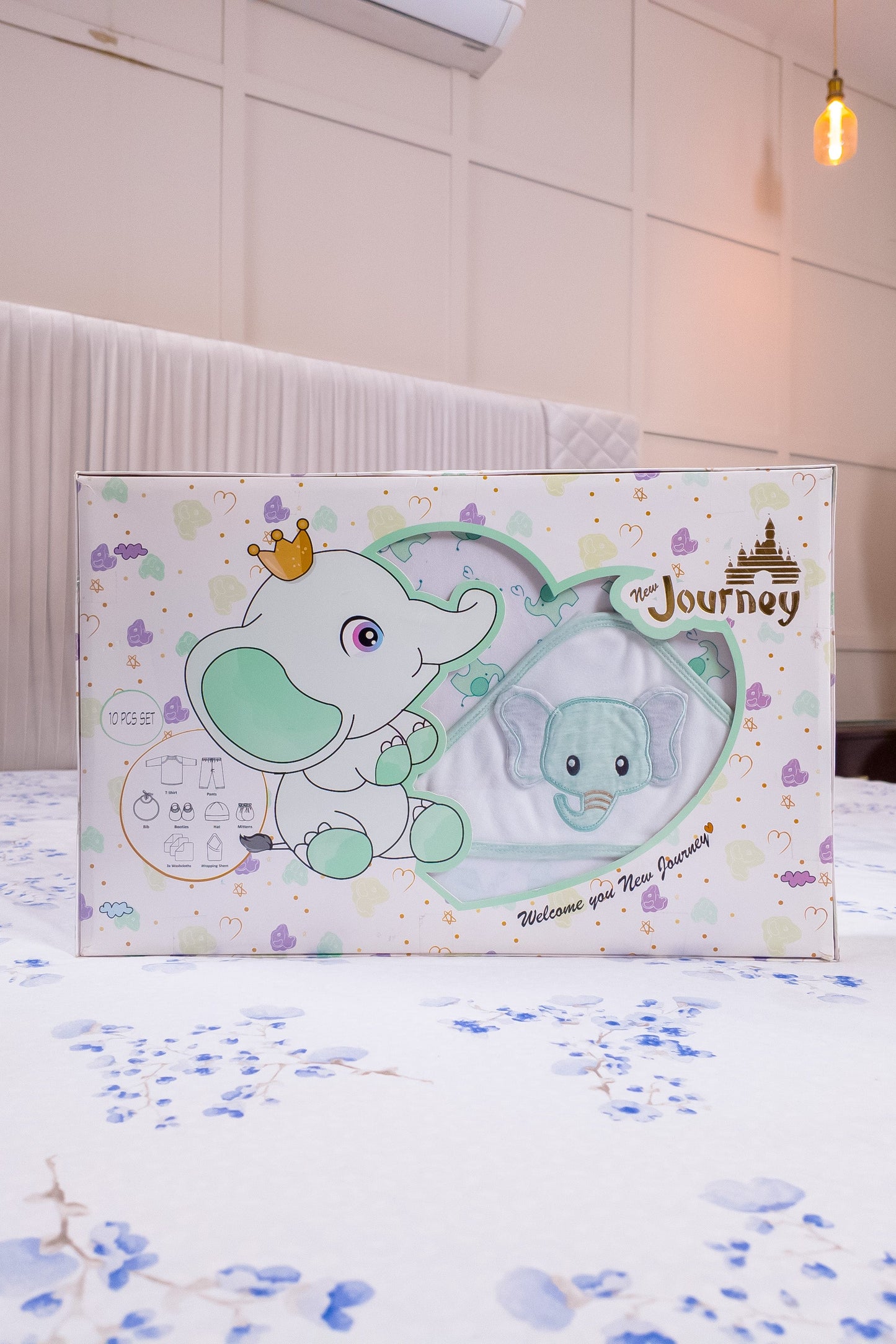 Adorable 10-Piece Baby Gift Set with Elephant Theme