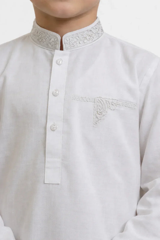 Boy’s Classic White Kurta Set