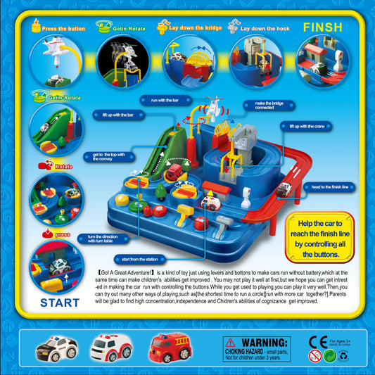 Orbital Park Combination Car Rescue Adventure Track Set for Kids (Ages 3+)