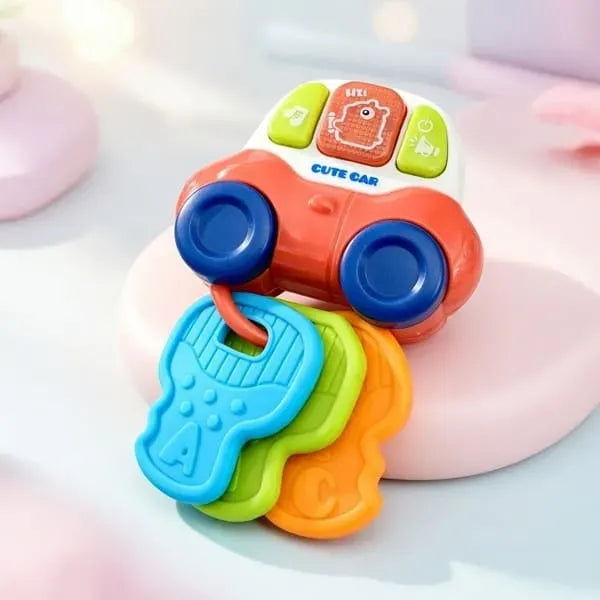 Musical Car Key & Teether Toy with Lights and Sounds for Infants (6M+)