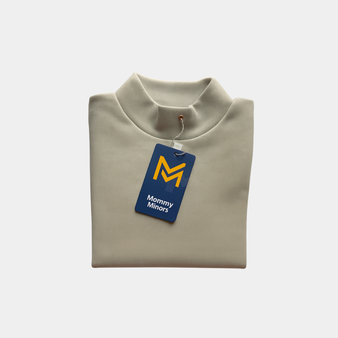 Kids Ribbed -Mock Neck Long Sleeve Top | Mommy Minors