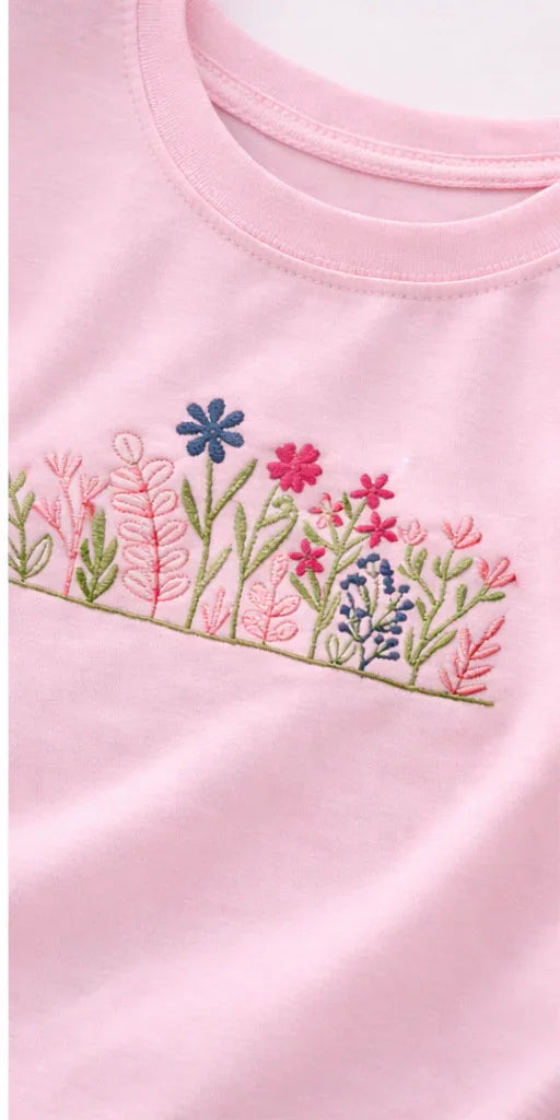 Girl’s Pastel Wildflower Tee