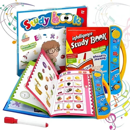 Study & Look Interactive Phonetic Learning Tablet - Educational Electronic Book for Kids with Sound & Music Features
