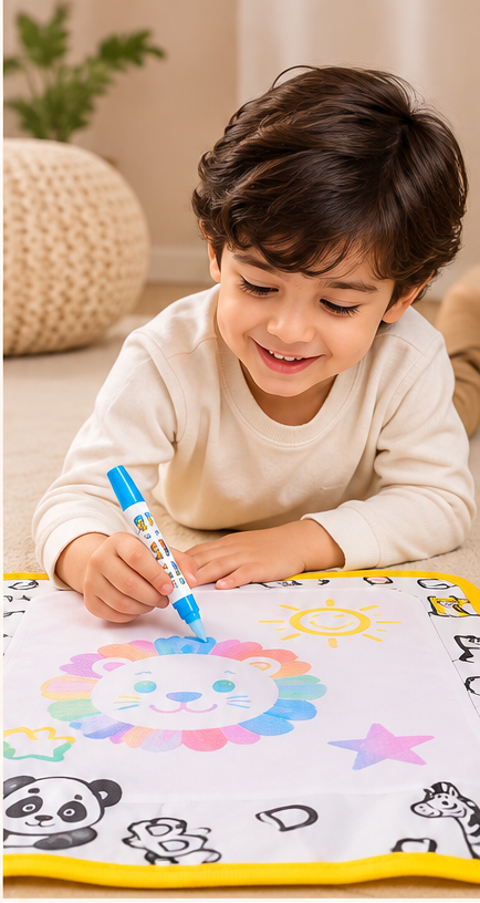 Water Drawing Mat - Reusable Ocean Theme Coloring Mat (3+)
