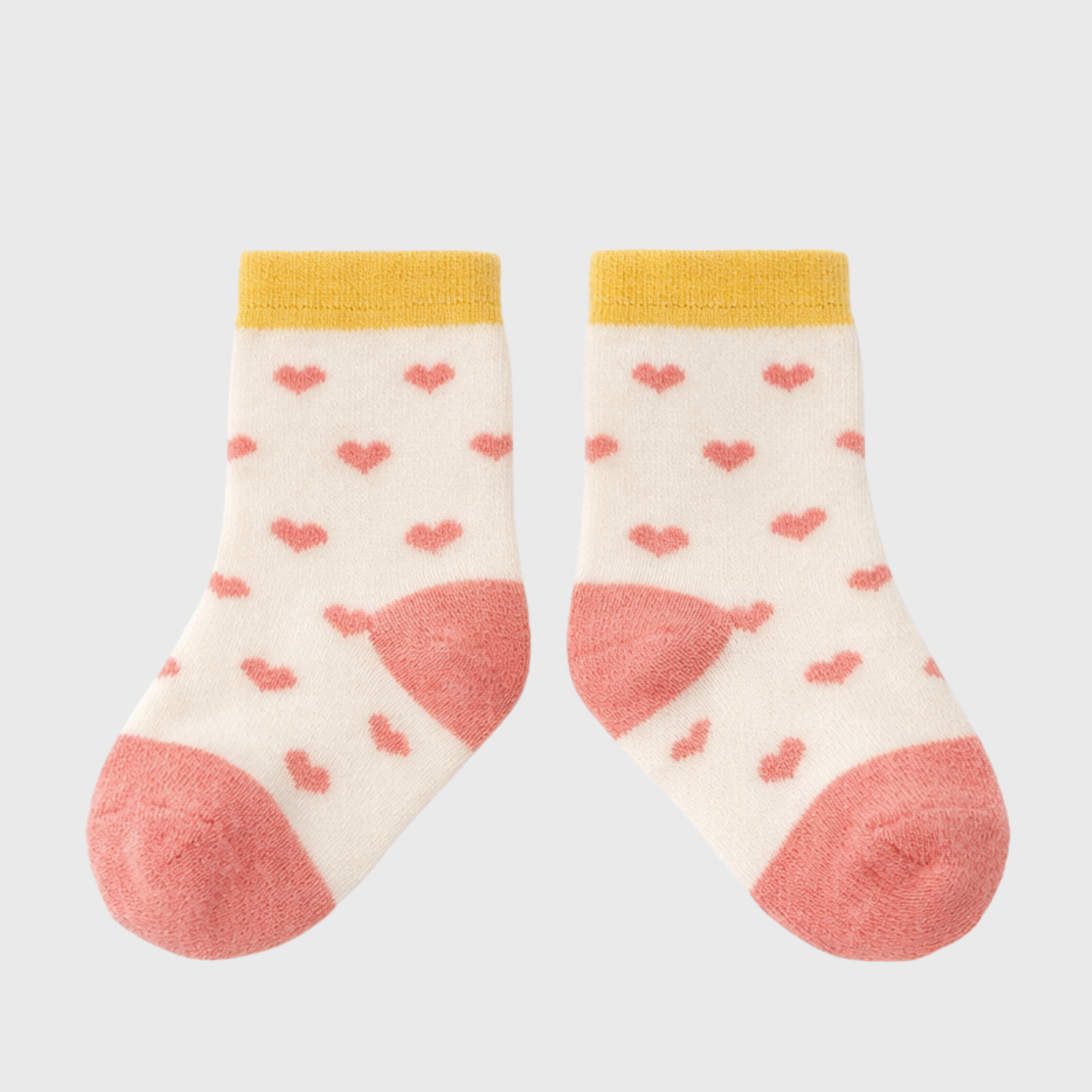 Sweetheart Pattern Baby Socks – Cream & Rose