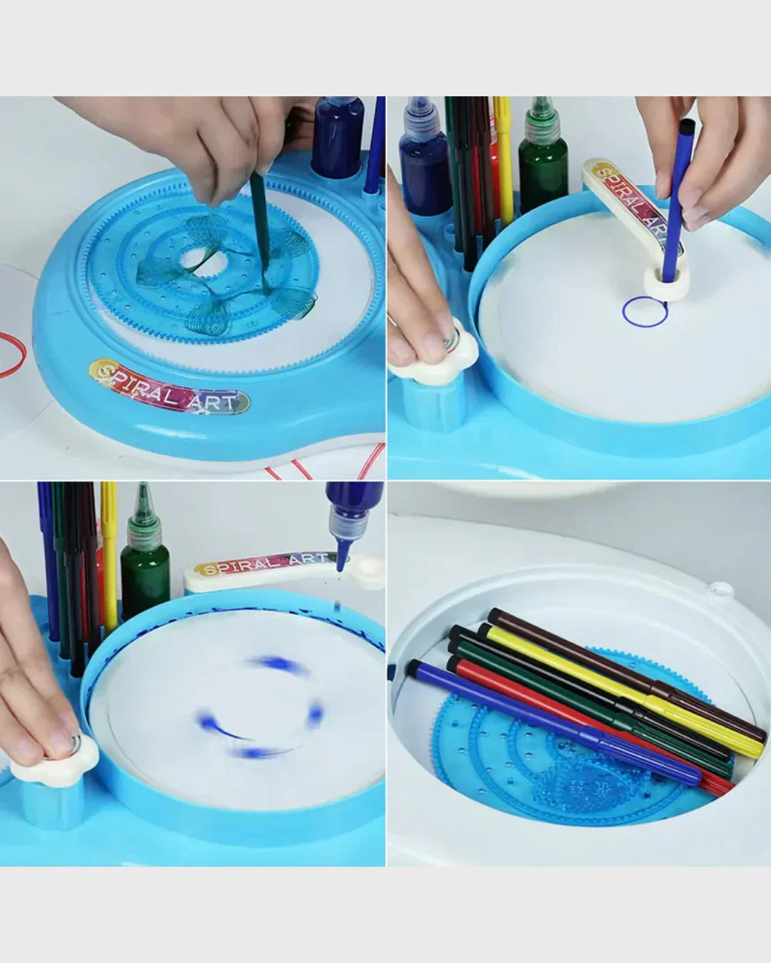SPIN & SPIRAL ART Kit - Mess-Free, Motorized Geometric Art Studio