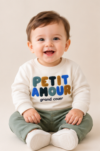 Petit Amour Embroidered Sweatshirt
