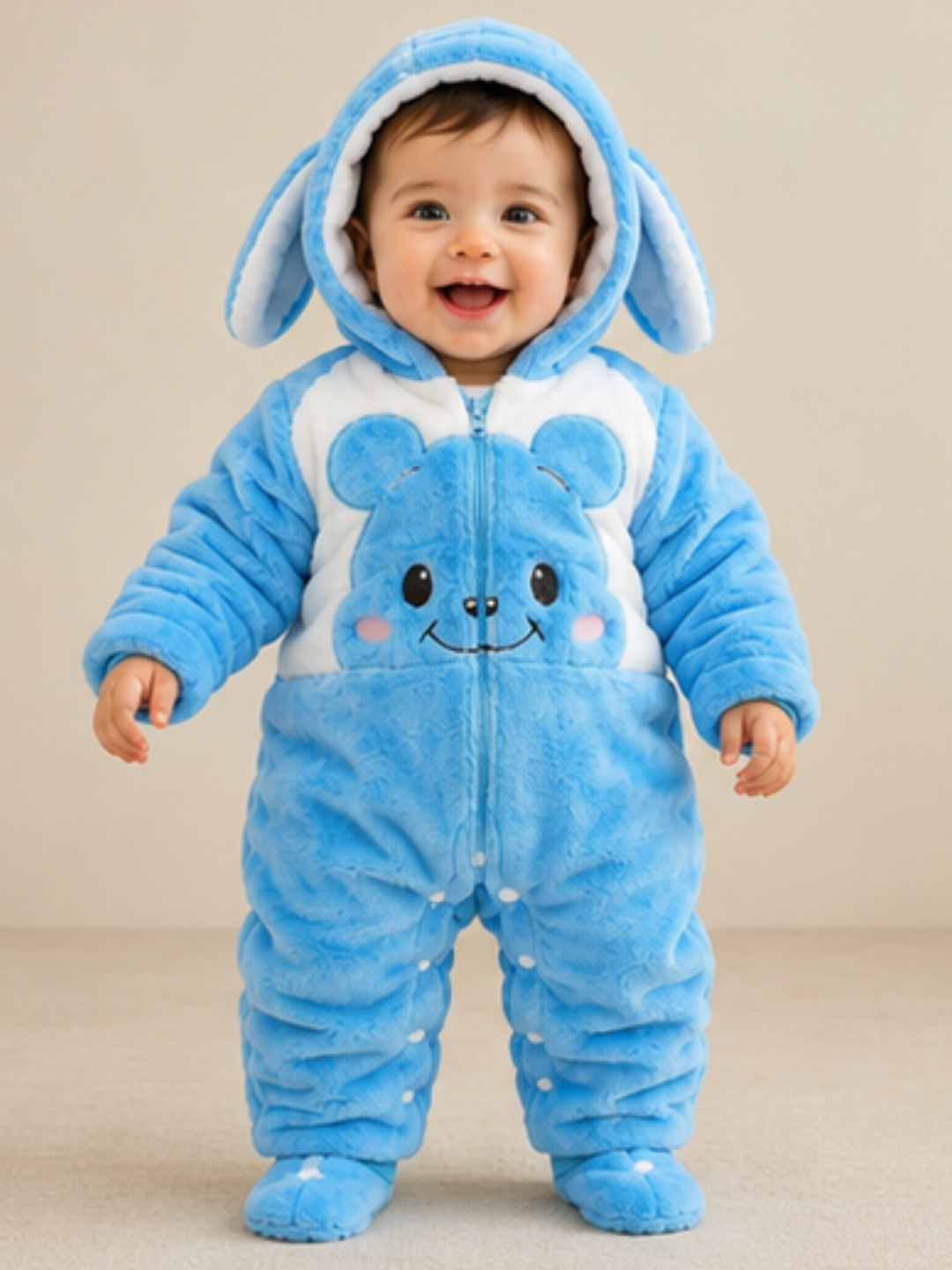 Character Fur Romper Blue