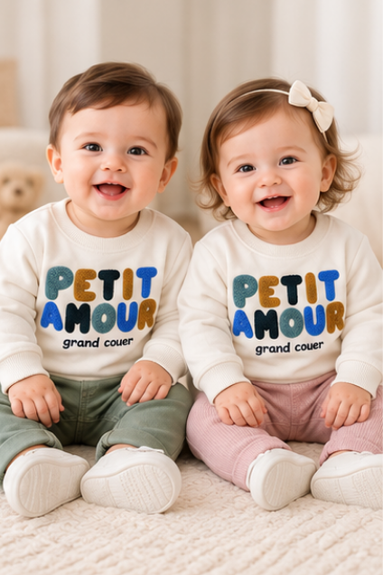 Petit Amour Embroidered Sweatshirt
