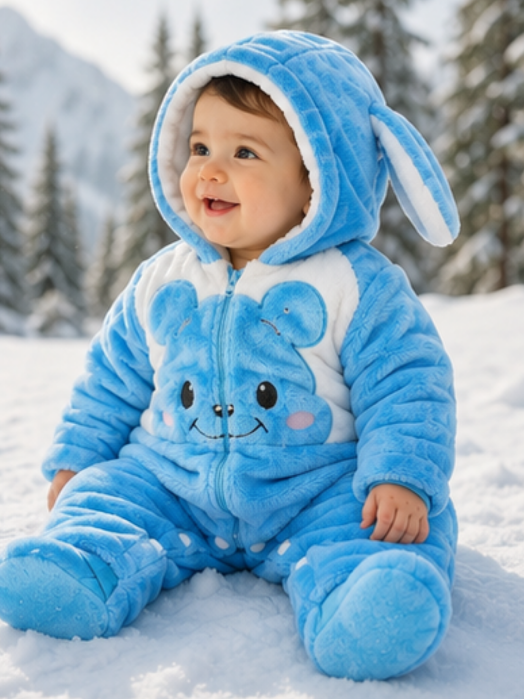 Character Fur Romper Blue