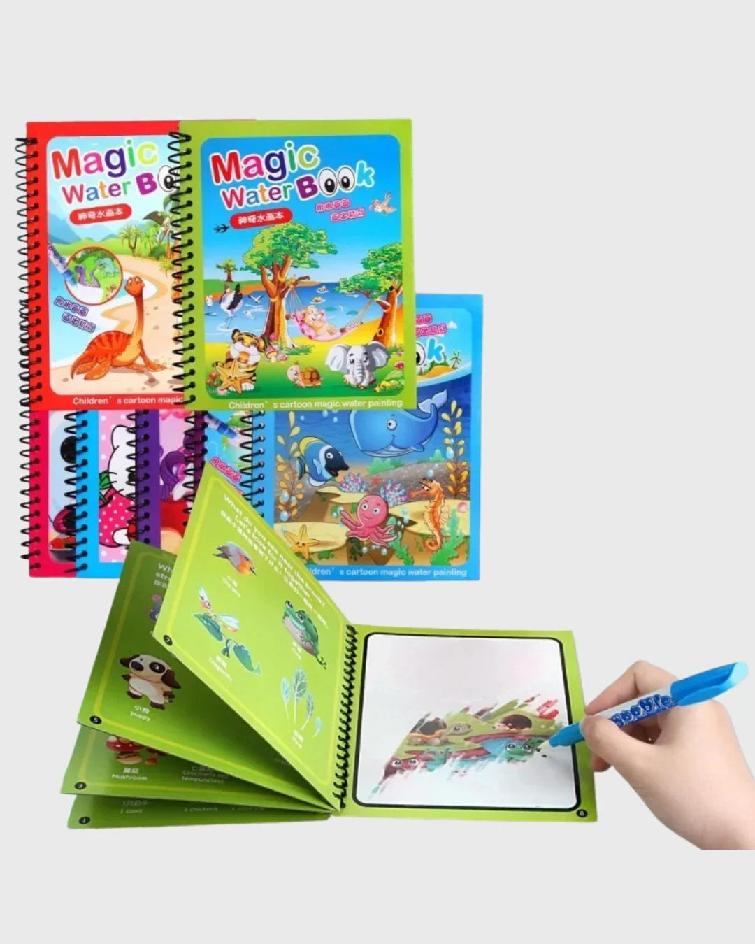 Magic Water Drawing Book – Reusable Creative Coloring for Kids