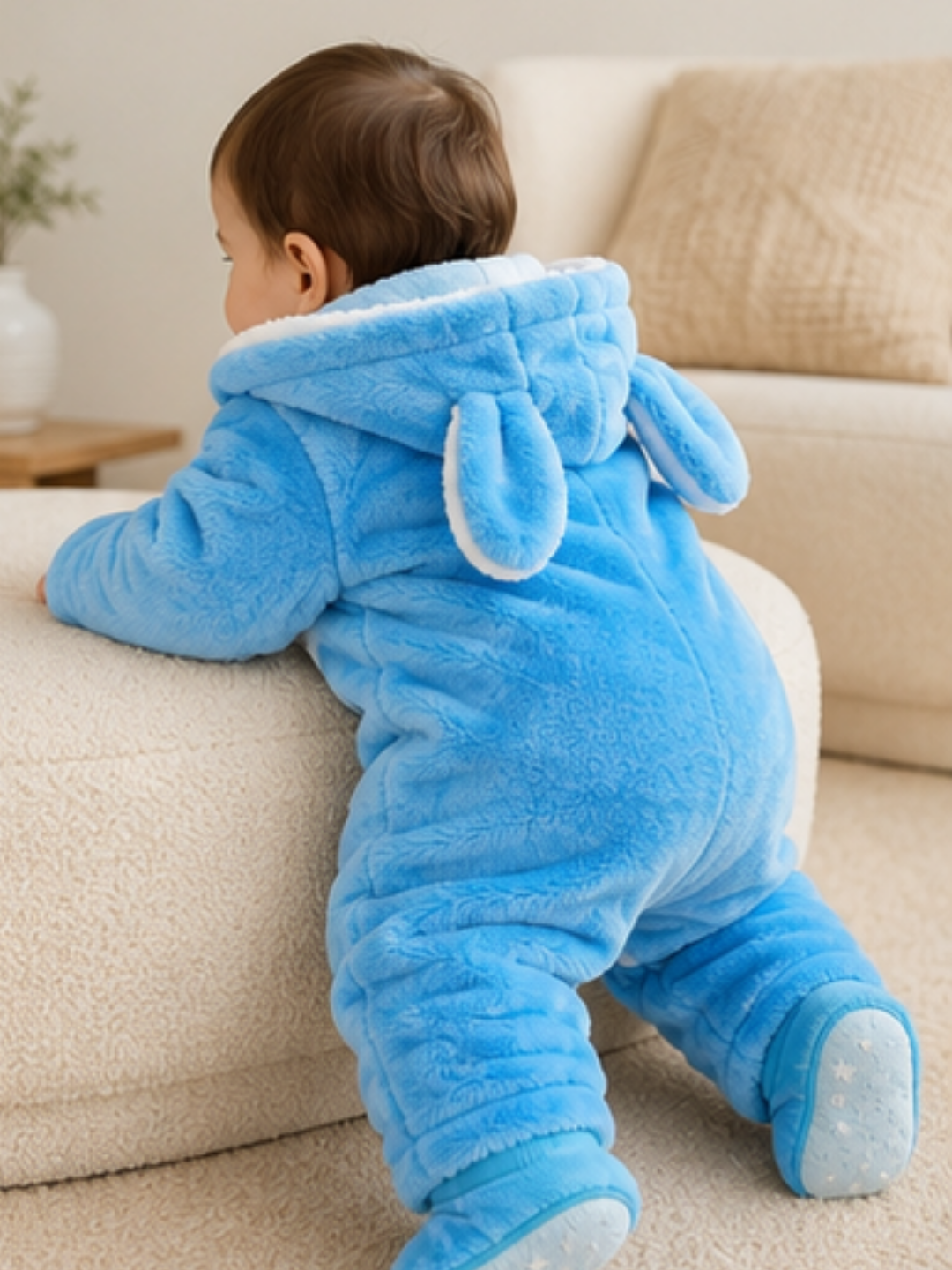 Character Fur Romper Blue