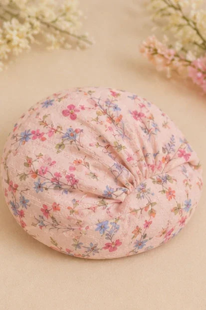 Girls Floral Frill Top & Cap Set – Pink