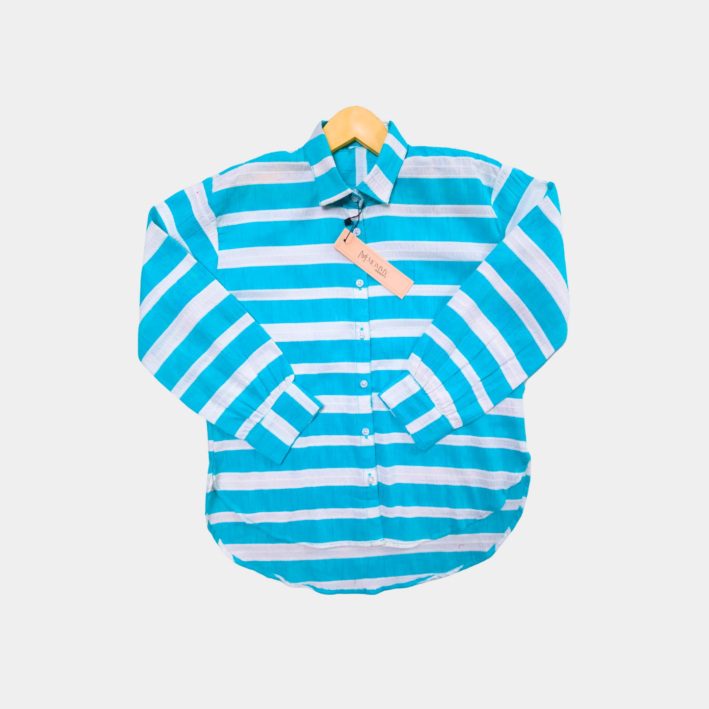 Blue and White Button-Down Shirt | (6-14YRS)