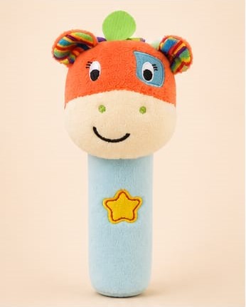 Single Win Fun Soft Animal Rattle Stick for Babies.
